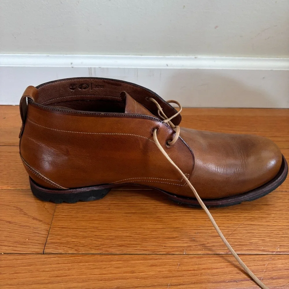 Timberland Boot‎ Company Chukka Lace-Up Brown Leather Men's Boots US 8M EUC